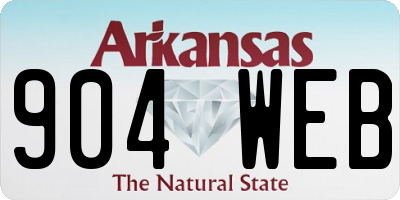 AR license plate 904WEB
