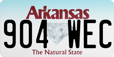 AR license plate 904WEC