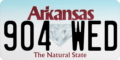 AR license plate 904WED