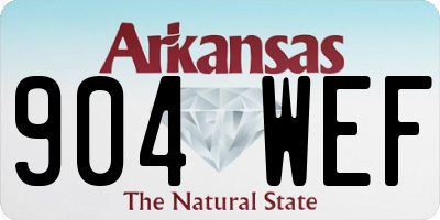 AR license plate 904WEF