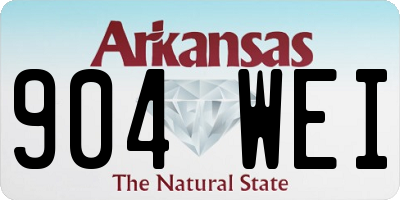 AR license plate 904WEI