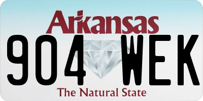 AR license plate 904WEK