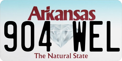 AR license plate 904WEL