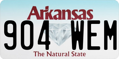 AR license plate 904WEM
