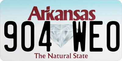 AR license plate 904WEO