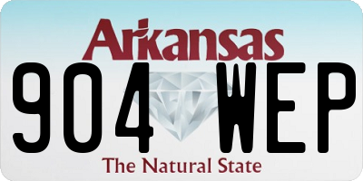AR license plate 904WEP