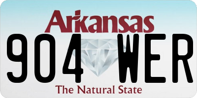 AR license plate 904WER