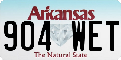 AR license plate 904WET