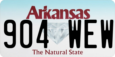 AR license plate 904WEW