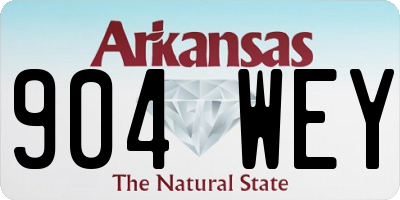 AR license plate 904WEY