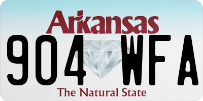 AR license plate 904WFA
