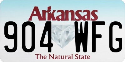 AR license plate 904WFG