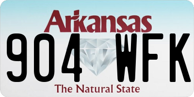 AR license plate 904WFK
