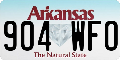AR license plate 904WFO