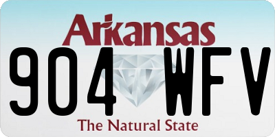 AR license plate 904WFV