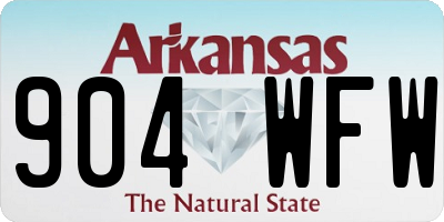 AR license plate 904WFW