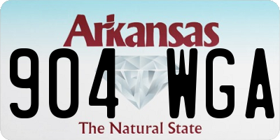AR license plate 904WGA