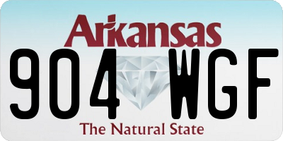 AR license plate 904WGF