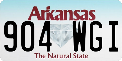 AR license plate 904WGI