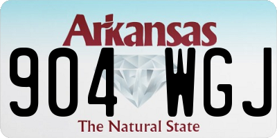 AR license plate 904WGJ