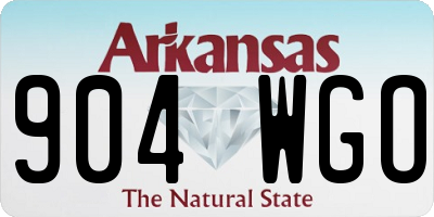 AR license plate 904WGO