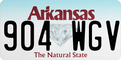 AR license plate 904WGV