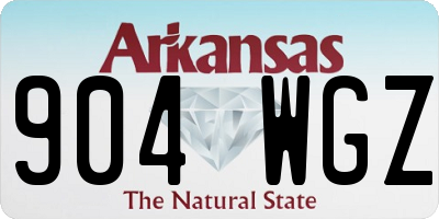 AR license plate 904WGZ