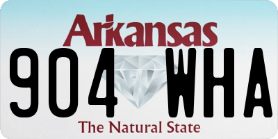 AR license plate 904WHA
