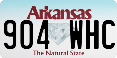 AR license plate 904WHC