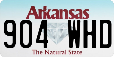AR license plate 904WHD