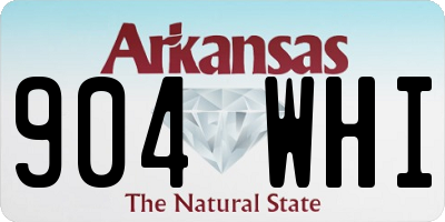 AR license plate 904WHI