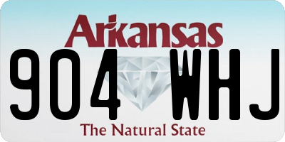 AR license plate 904WHJ