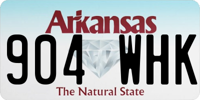 AR license plate 904WHK