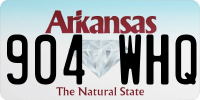 AR license plate 904WHQ