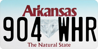 AR license plate 904WHR
