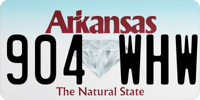 AR license plate 904WHW