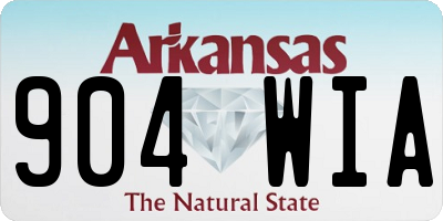 AR license plate 904WIA