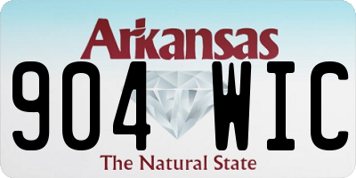 AR license plate 904WIC