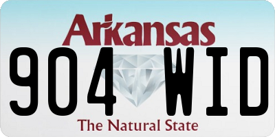 AR license plate 904WID