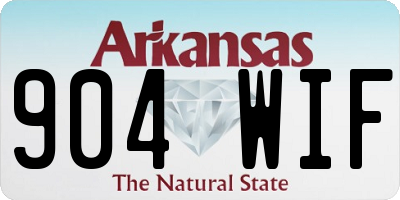 AR license plate 904WIF