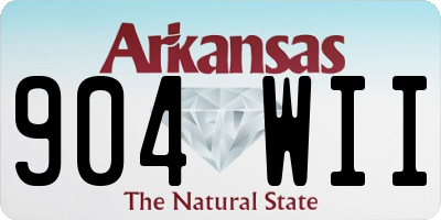 AR license plate 904WII