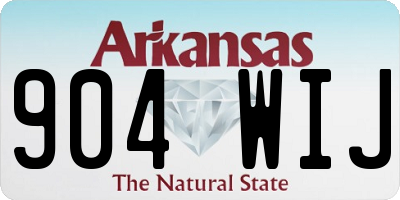 AR license plate 904WIJ