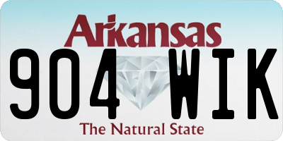 AR license plate 904WIK