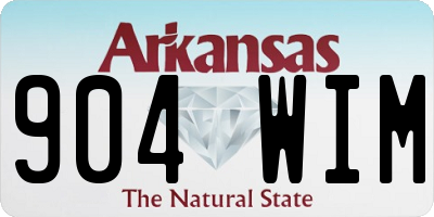AR license plate 904WIM
