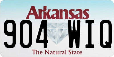 AR license plate 904WIQ