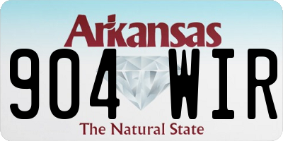 AR license plate 904WIR