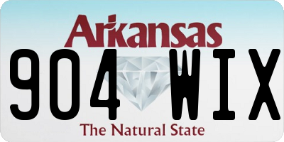 AR license plate 904WIX