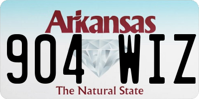 AR license plate 904WIZ