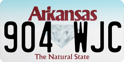 AR license plate 904WJC