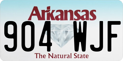 AR license plate 904WJF
